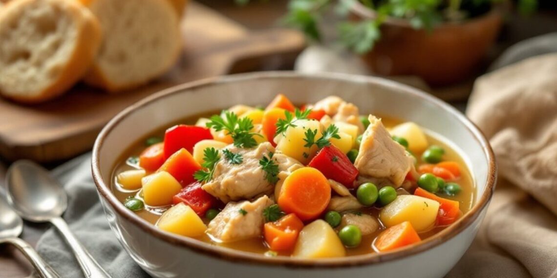 Greitas vištienos troškinys su daržovėmis