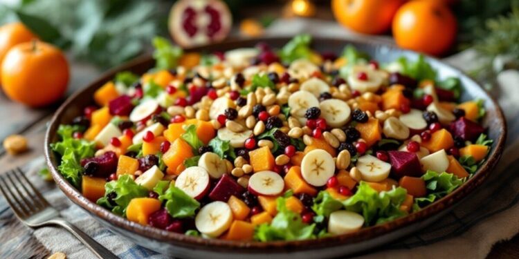 Kalėdų išvakarių salotos be majonezo