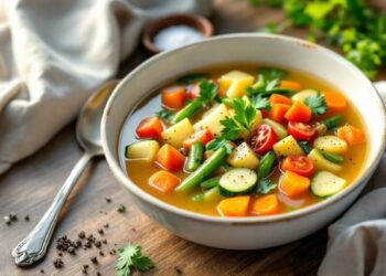 Lengva daržovių sriuba pietums