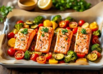 Sveika vakarienė Kepta lašišos filė su daržovėmis