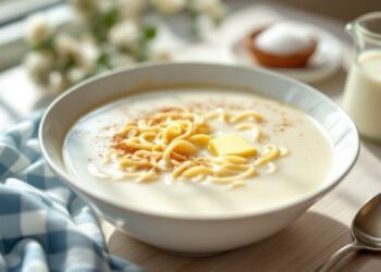 Vaikiška pieniška sriuba su makaronais