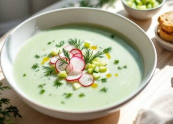 Šalta agurkų sriuba su kefyru karštoms dienoms