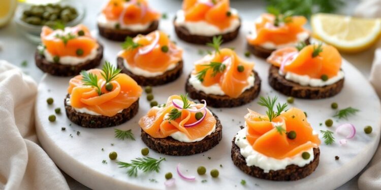 Šalti užkandžiai su lašiša